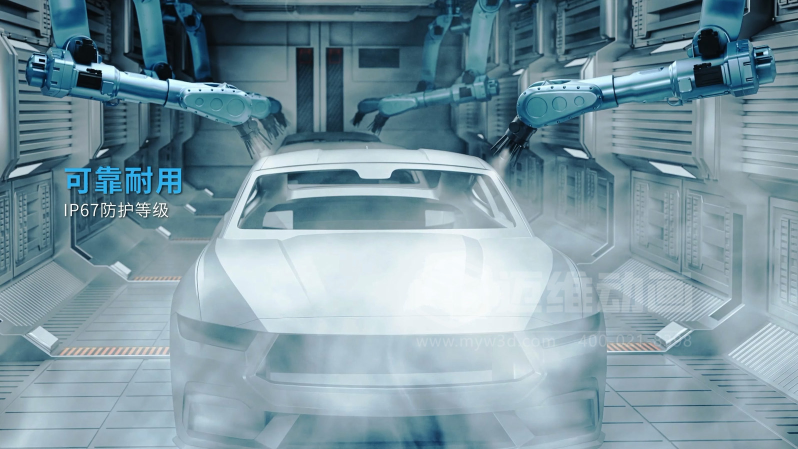 3D 動(dòng)畫(huà)透視新能源汽車(chē)自動(dòng)化產(chǎn)線！零部件流轉(zhuǎn)、精準(zhǔn)裝配全程可視化，一眼看懂硬核智造(圖6)